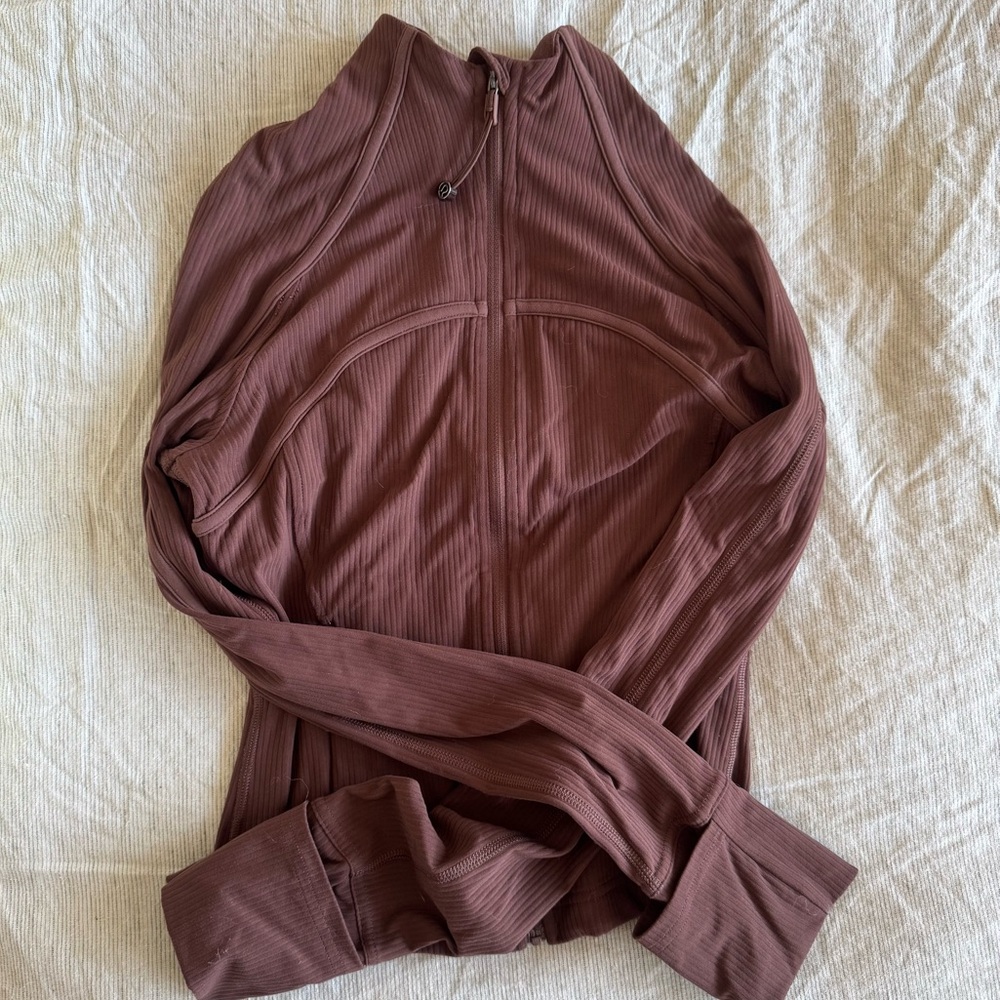 Lululemon Ribbed Nulu Cropped Define Jacket in Java size 6 - Picture 3 of 5